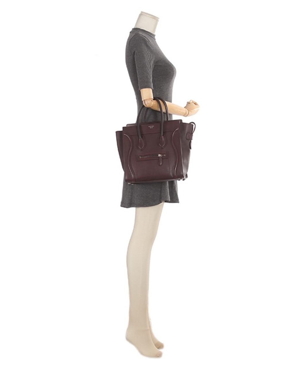 ♥️ Celine Burgundy Leather Mini Luggage Tote ♥️ - Picture 2 of 16